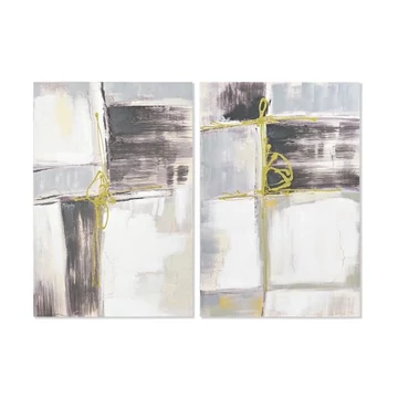 Kép absztrakt vászon, mdf 60x3x90 cm színes 2 féle