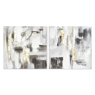 Kép absztrakt vászon, mdf 80x3x80 cm színes 2 féle