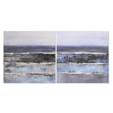 Kép absztrakt vászon, mdf 80x3x80 cm színes 2 féle