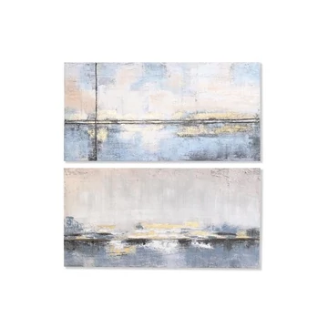 Kép absztrakt vászon, mdf, kézzelfestett 140x2,8x70 cm színes 2 féle