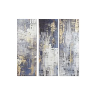 Kép absztrakt vászon, mdf, kézzelfestett 40x2,8x120 cm színes 3 féle