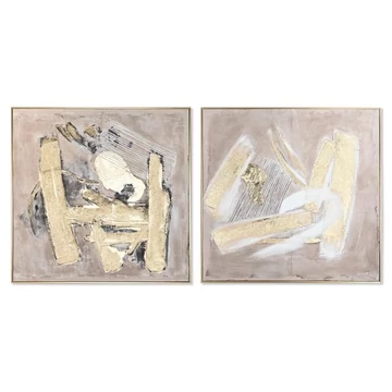 Kép absztrakt vászon, mdf, kézzelfestett 92x4,5x92 cm színes 2 féle