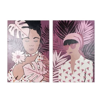 Kép afrikai vászon, fenyő 80x3x120 cm gesztenye, pink 2 féle
