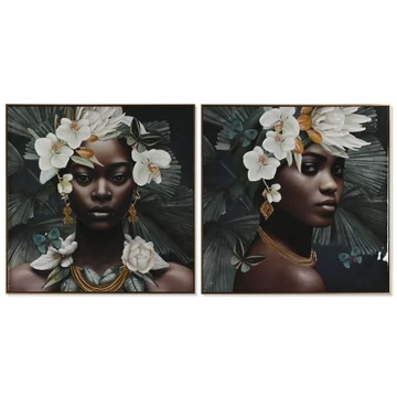 Kép afrikai vászon, hungarocell 100x3,5x100 cm zöld, fekete 2 féle