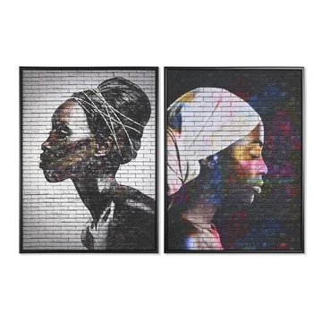 Kép afrikai vászon, hungarocell 40x3,5x55 cm színes 2 féle