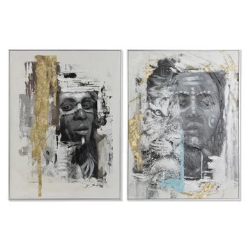 Kép afrikai vászon, hungarocell 60x3,5x80 cm színes 2 féle