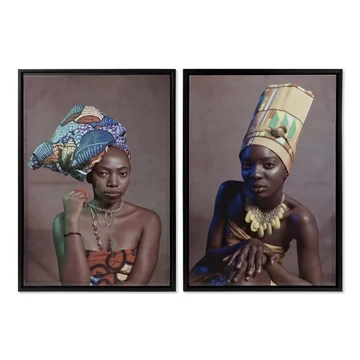 Kép afrikai vászon, hungarocell 65x3,5x90 cm színes 2 féle