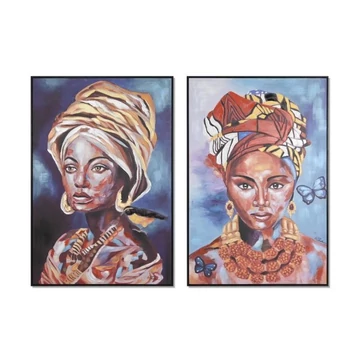 Kép afrikai vászon, hungarocell 80x3,5x120 cm színes 2 féle