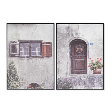 Kép ajtó vászon, hungarocell 50x2,8x70 cm szürke, bézs 2 féle