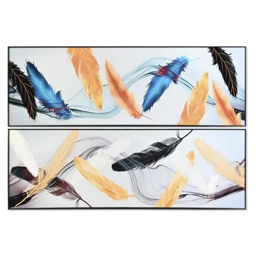 Kép alumínium, mdf 180x3x60 cm kék, arany 2 féle