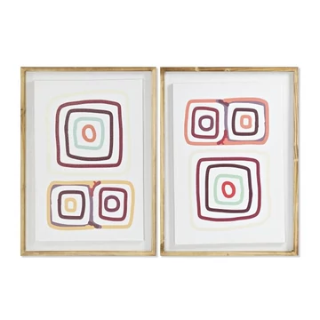 Kép boho keretes vászon, fenyő 50x2,8x70 cm színes 2 féle