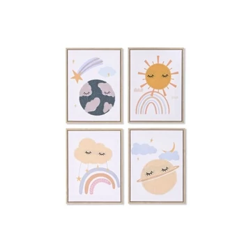 Kép bolygó vászon, poliészter 30x2,5x40 cm színes 4 féle