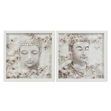 Kép Buddha keretes üveg, hungarocell 40x3,3x40 cm bézs 2 féle