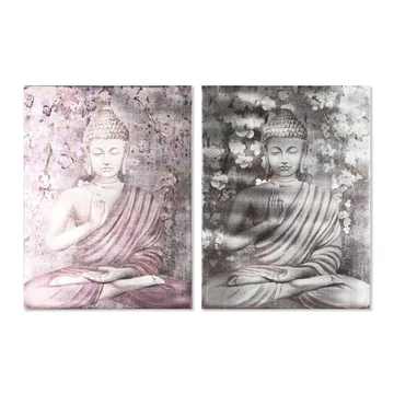 Kép Buddha vászon, fenyő 60x2,7x80 cm arany, gesztenye 2 féle