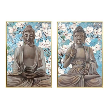 Kép Buddha vászon, hungarocell 51,5x3,5x71,5 cm szürke, kék 2 féle