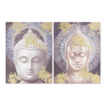 Kép Buddha vászon, lucfenyő 60x3x80 cm fekete, arany 2 féle