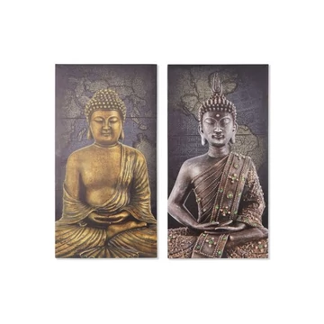 Kép Buddha vászon, mdf 40x1,8x80 cm fekete, arany 2 féle