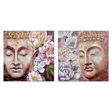 Kép Buddha vászon, mdf 80x3x80 cm színes 2 féle