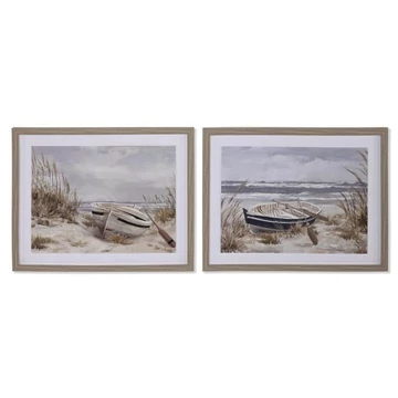 Kép csónak keretes vászon, hungarocell 53x3x43 cm színes 2 féle
