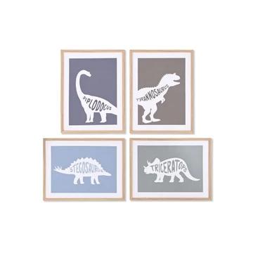 Kép dinoszaurusz vászon, hungarocell 30x1,8x40 cm kék, fehér 4 féle