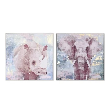 Kép elefánt hungarocell, vászon 103x4,5x103 cm színes 2 féle