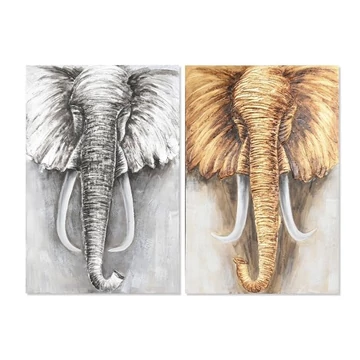Kép elefánt vászon, mdf 80x3x120 cm ezüst, arany 2 féle