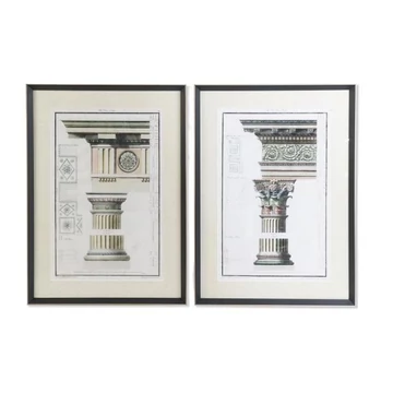 Kép építészet üveg, hungarocell 64x3x88 cm színes 2 féle