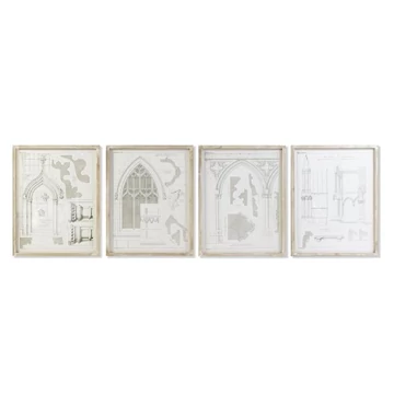 Kép építészet üveg, mdf 50x2x65 cm bézs 4 féle
