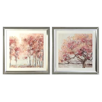 Kép fák 3D kézműves, hungarocell 69x2,5x69 cm pink 2 féle
