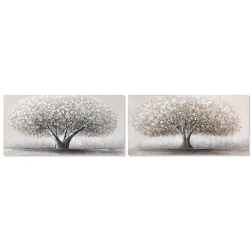 Kép fák vászon, mdf 120x3x60 cm ezüst, arany 2 féle