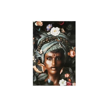 Kép India hőállóüveg 80x0,4x120 cm zöld, fekete