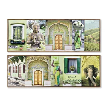 Kép india vászon, hungarocell 120x2,3x40 cm zöld 2 féle