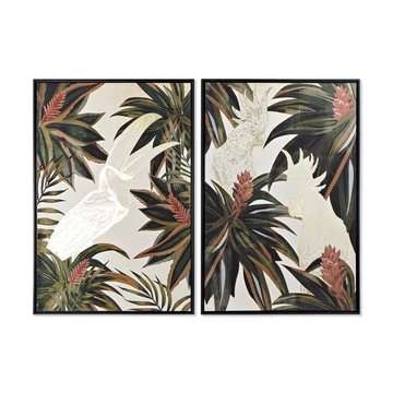 Kép kakadu hungarocell, vászon 84x4,5x124 cm színes 2 féle