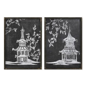Kép keleti üveg, bambusz 50x2,8x70 cm fekete, fehér 2 féle