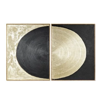 Kép kerek vászon, hungarocell 78x3,5x103 cm fekete, arany 2 féle