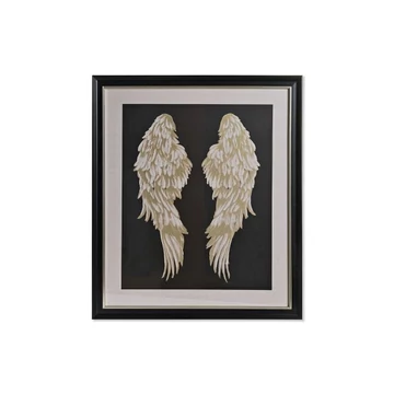 Kép keretes mdf, üveg 56x1,8x66 cm fekete, arany