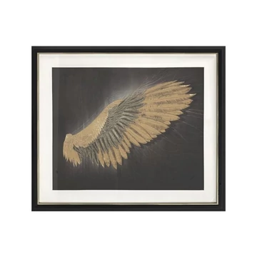 Kép keretes mdf, üveg 63x3,5x53 cm fekete, arany