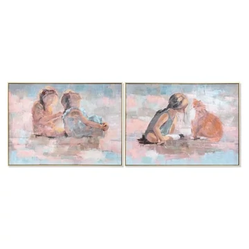 Kép kisfiúk keretes vászon, hungarocell 80x3,5x60 cm színes 2 féle