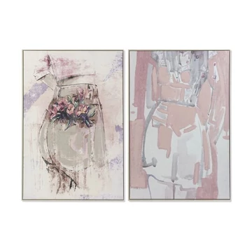Kép lány hungarocell, vászon 83x4,5x123 cm pink 2 féle