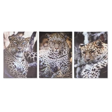 Kép leopárd vászon, mdf 50x1,8x70 cm színes 3 féle