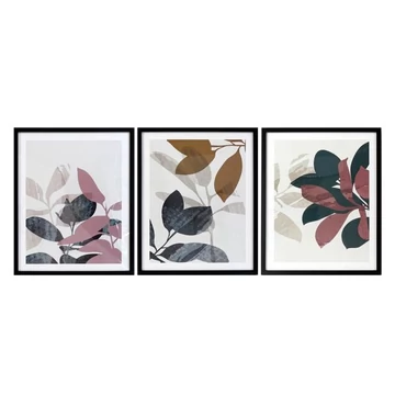 Kép leveles keretes hungarocell, mdf 40x3x50 cm zöld, fehér 3 féle