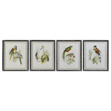 Kép madarak keretes üveg, mdf 50x2x60 cm színes 4 féle