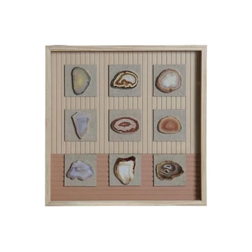 Kép mdf, üveg, poly 40x3x40 cm bézs, pink
