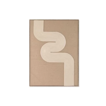 Kép modern 3D juta, műanyag 103x4,5x143 cm natúr, bézs