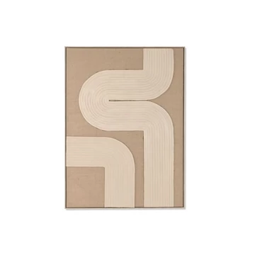 Kép modern 3D juta, műanyag 103x4,5x143 cm natúr, bézs