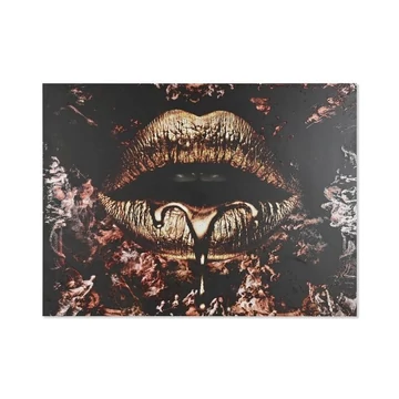 Kép modern hőállóüveg 160x0,4x120 cm fekete, arany