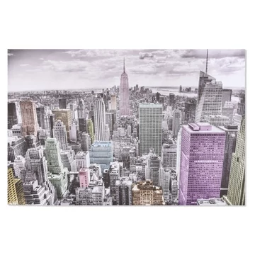 Kép New York glitteres vászon, metál 150x3x100 cm színes