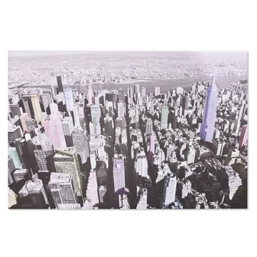 Kép New York glitteres vászon, metál 150x3x100 cm színes