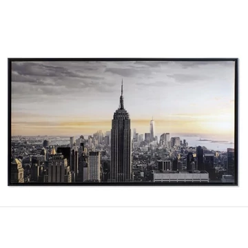 Kép New York keretes vászon, hungarocell 144x3,5x84 cm fekete, sárga