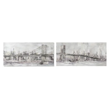 Kép New York vászon, fenyő, kézzelfestett 150x3,8x70 cm színes 2 féle
